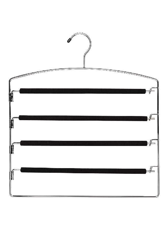 High-Quality Foam Padded Slack Hanger Chrome and Black 44.45 x 40.64 x 1.27 cm 6100-1153
