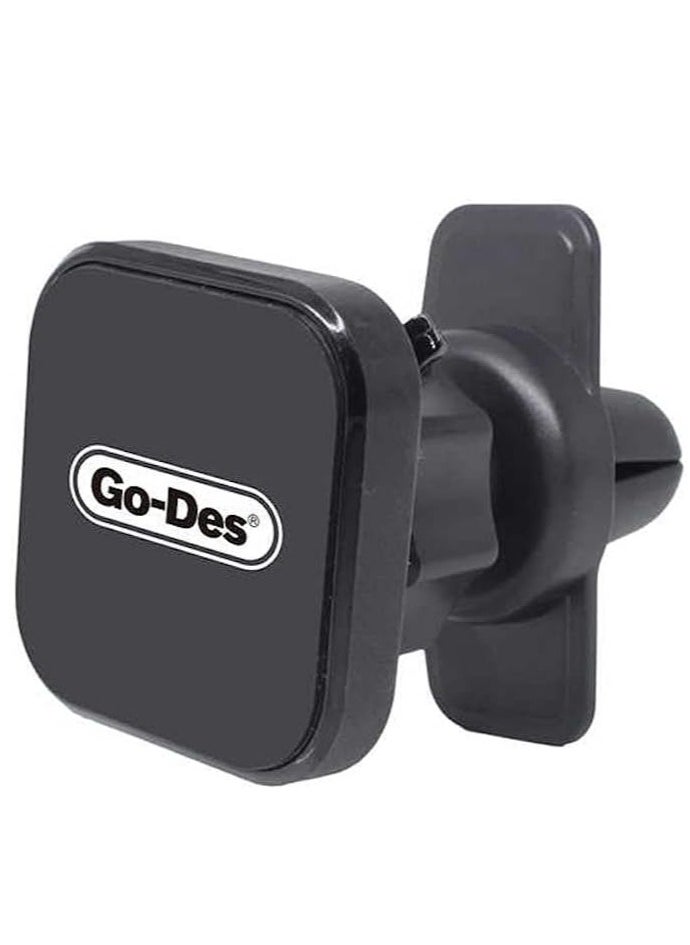 GO-DES - Car Phone holder 2 in 1 Magnetic Phone Mount, Universal Air Vent Magnetic Device Holder with Extra Strong Adhesion to all Surfaces Compatible for all Devices - Image 1