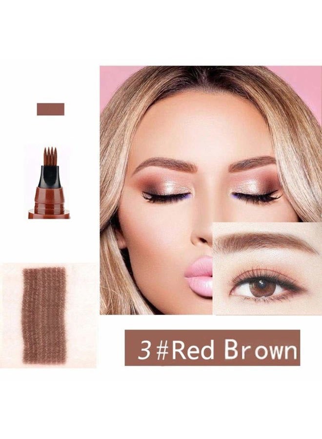 QUEMISS Microblading Eyebrow Pen 3D 4 Fork Tip Eyebrow Pencil Creates Lasting MakeUp Professional Natural Looking Brow Pen Cover Sparse Areas Daily Waterproof Brow Pencil - Image 5