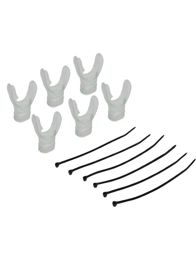 Scuba Choice Scuba Diving Clear Regulator Octopus Mouthpieces with Regulator Tie (6-Piece) Perfect for Dive shops and Dive Resorts - Image 2