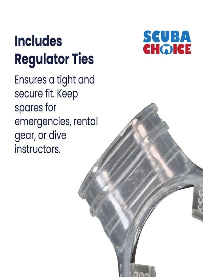 Scuba Choice Scuba Diving Clear Regulator Octopus Mouthpieces with Regulator Tie (6-Piece) Perfect for Dive shops and Dive Resorts - Image 5