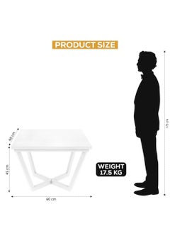 RIGID Contemporary Coffee Table Grey 45x60x60cm  - Image 2