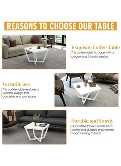 RIGID Contemporary Coffee Table Grey 45x60x60cm  - Image 3