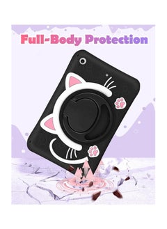 General for iPad 9th/8th/7th Generation Case 10.2 Inch Cute Girls Kawaii Cover Girly 3D Cat Cartoon Women with Rotating Handle Stand u0026 Strap Soft Silicone Funda for Apple iPad Cases 9th/8th/7th Gen  - Image 5