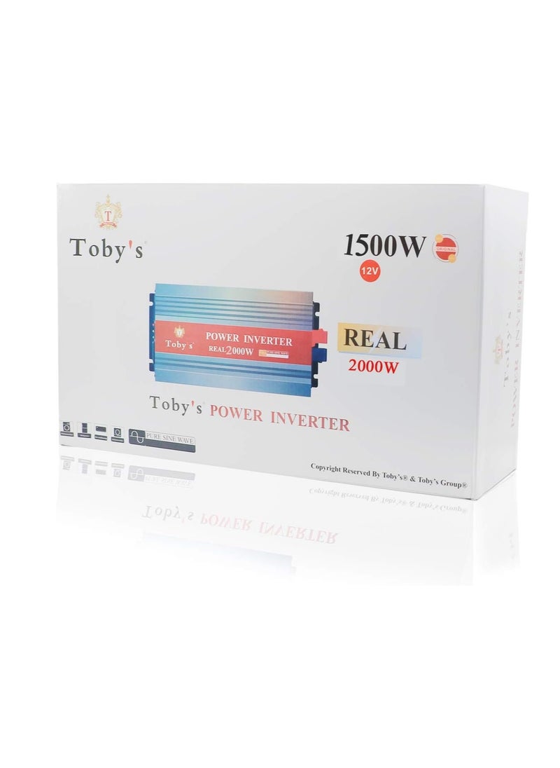 Toby's Toby's 1500W Car Inverter DC 12V to AC 220V Auto Voltage Converter  - Image 1