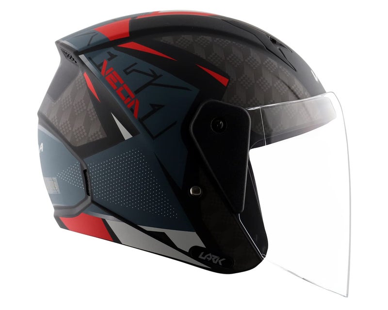 Vega Lark Twist Motorbike ISI Certified Full Face Motorcycle Helmet with Impact Resistant ABS Shell High Density EPS Liner Scratch Resistant Visor Aerodynamic Design Quick Release Buckle Comfortable Breathable Inner Padding Dull Black Red Helmet-L - Image 4