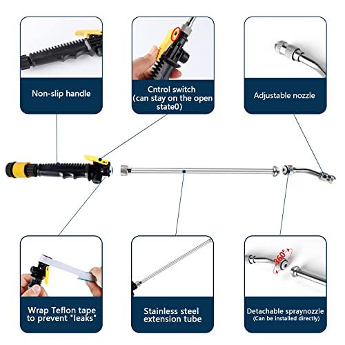 jixsloft 5 Pack RV Water Heater Anode Rod & Flush Wand Kit with Hex Wrench Socket Removal Tool, 9.25"L x 3/4" NPT Aluminum RV Hot Water Heater Anode Rod for Suburban, Mor-Flo, Extends RV Tank Life - Image 4