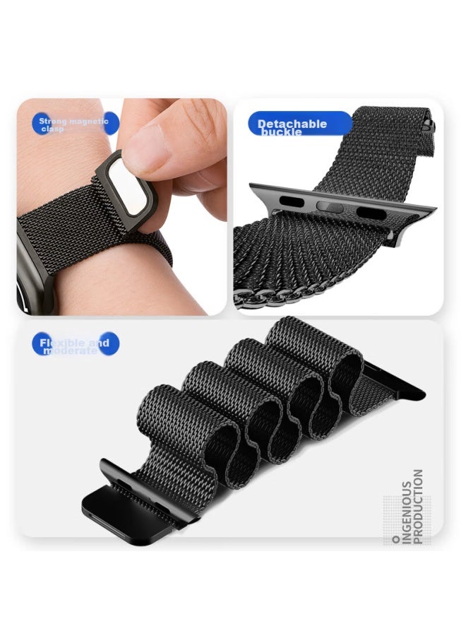 Wei Qiantu Weiqiantu Compatible Apple Watch Band For Apple Iwatch S10/s9/8/7 Milanese Ultra2 Metal 44/45/49mm - Image 5