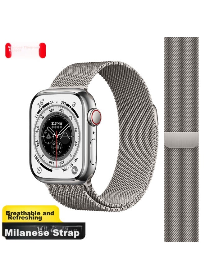 Wei Qiantu Weiqiantu Compatible Apple Watch Band For Apple Iwatch S10/s9/8/7 Milanese Ultra2 Metal 44/45/49mm - Image 1