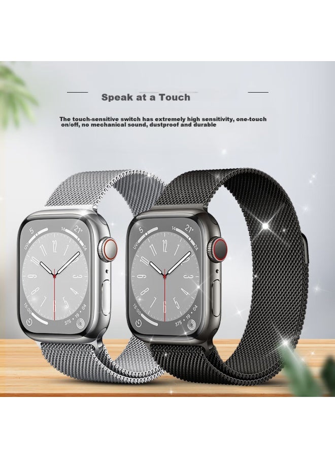 Wei Qiantu Weiqiantu Compatible Apple Watch Band For Apple Iwatch S10/s9/8/7 Milanese Ultra2 Metal 44/45/49mm - Image 2
