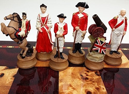 HPL American RevolutionRevolutionaryIndependance War Chess Men Set NO Board - Image 1