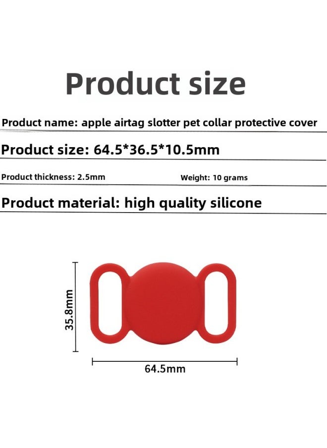 Generic - Product Suitable For Apple Airtag Case Apple Airtag Binaural Pet Tracker Case Waterproof-Color:Matcha Green + OPP Bag-Applicable Model:Apple AirTag Locator Collar Case - Image 1