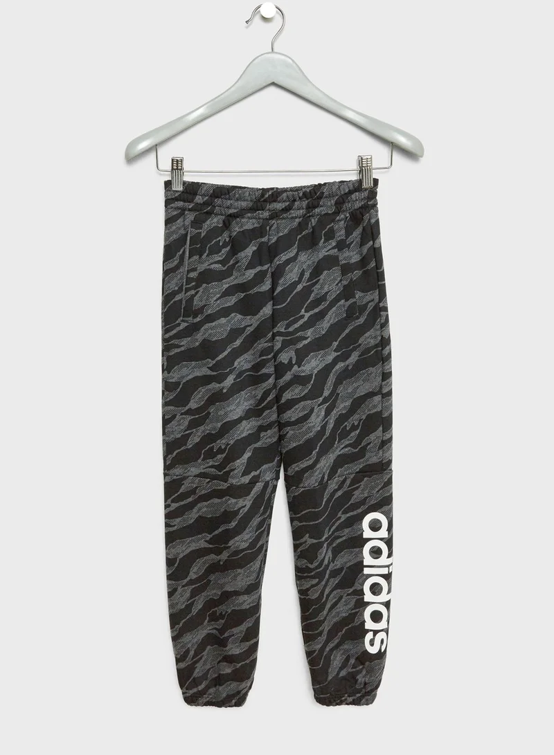 Adidas Youth Linear Graphic Sweatpants