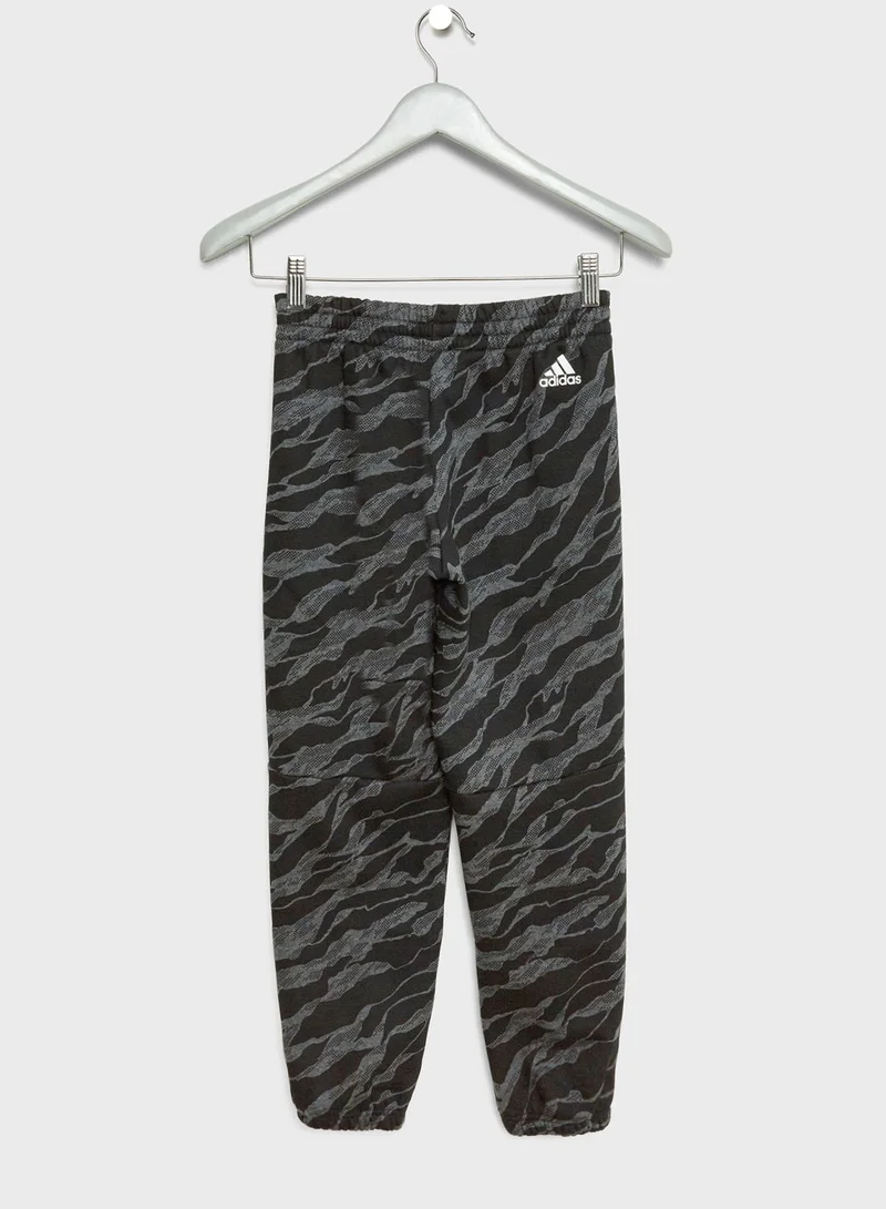 Adidas Youth Linear Graphic Sweatpants