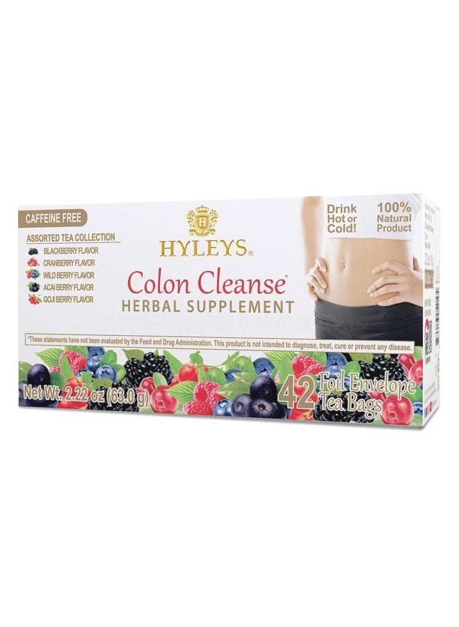 HYLEYS Tea شاي هايليز لتنظيف القولون بنكهات متنوعة - 42 كيس شاي (1 عبوة) - Image 1