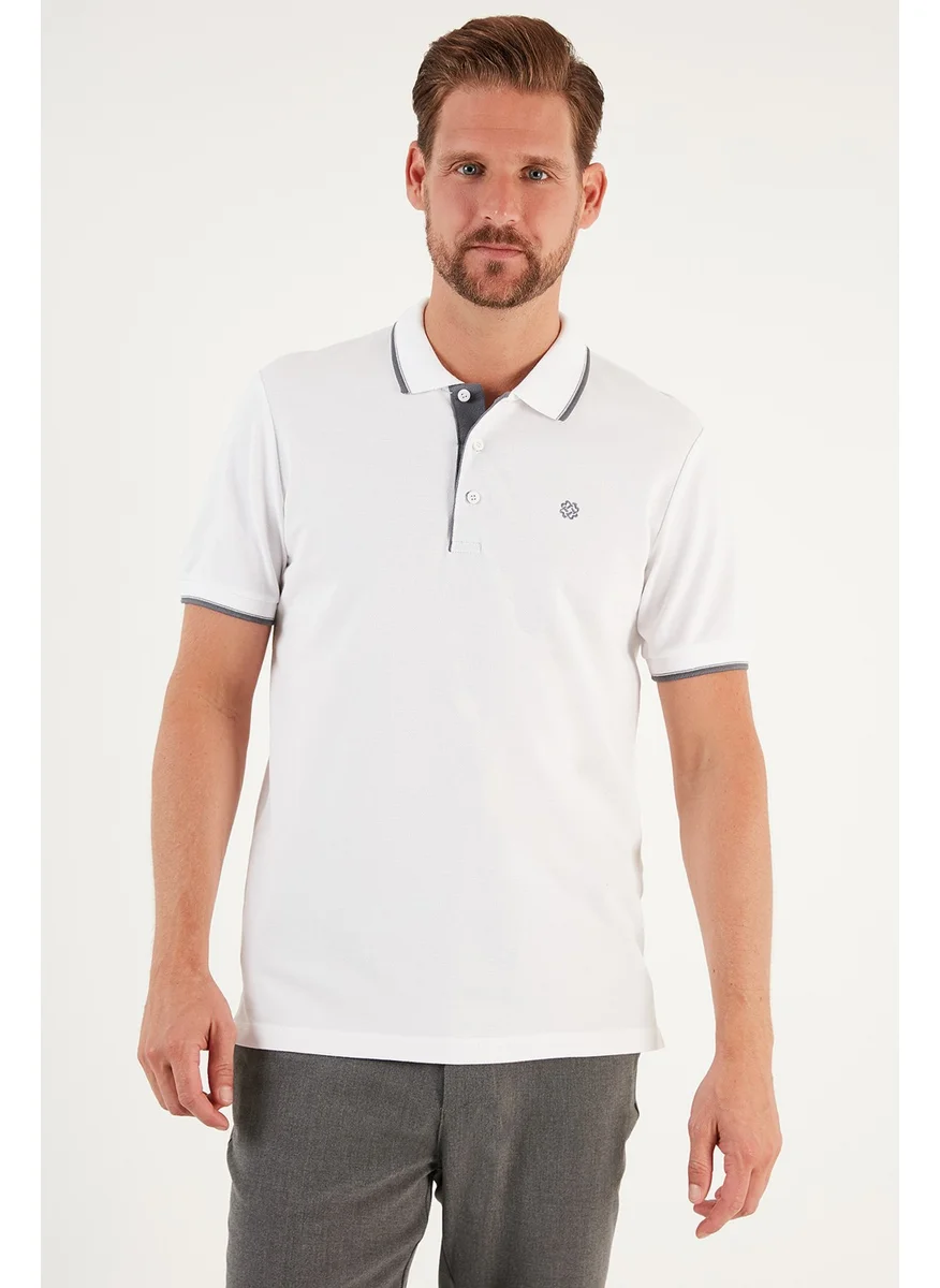 Buratti Cotton Slim Fit Stripe Detail Buttoned Polo Collar 5-Pack T Shirt Men's T Shirt 5902118S5