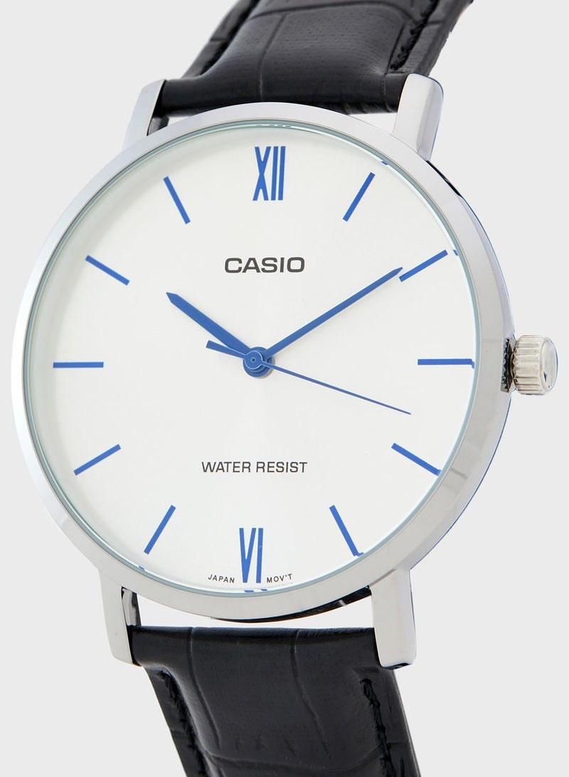 CASIO Classic Leather Strap Analog Watch - Image 2