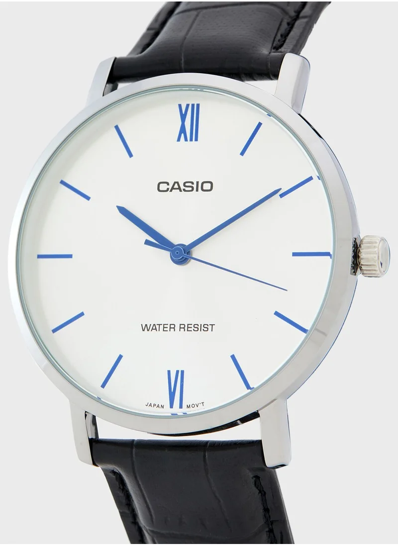 CASIO Classic Leather Strap Analog Watch