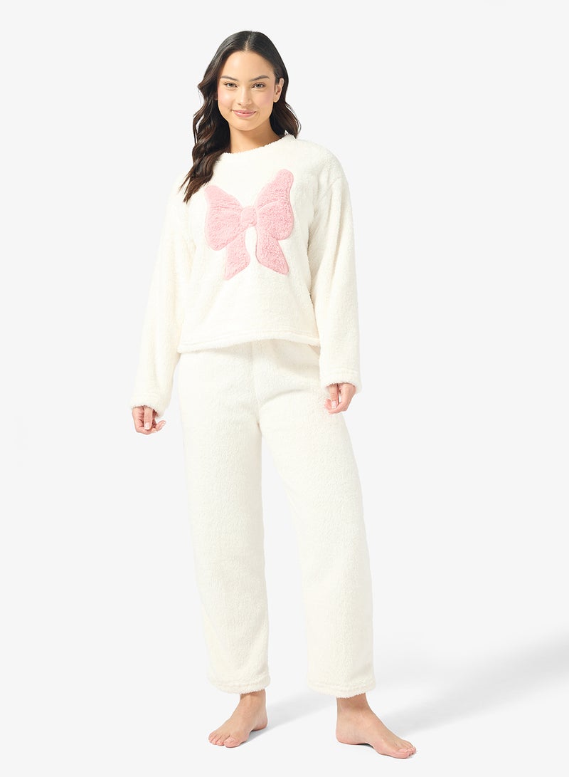 جينجر طقم بيجامة مريح من المخمل - Image 5