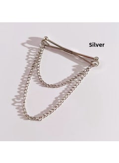 Mens Shirt Collar Chain Clip New Design Silver + chain