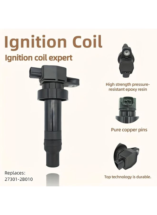 Black Ignition Coil Compatible with Multiple Models Parts No 27301 2B010 - Image 1