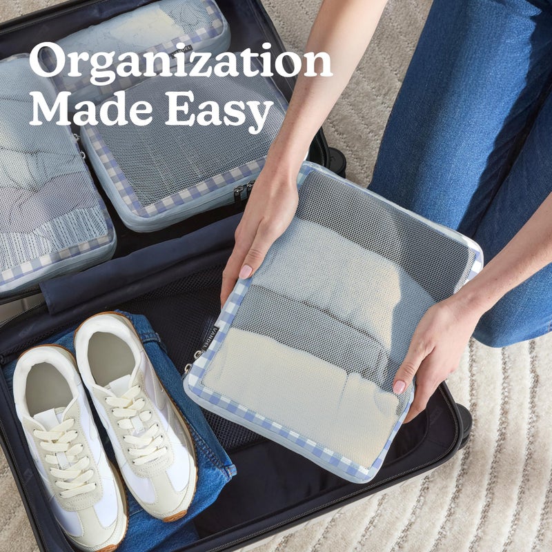 Vandel Space-Saving Compression Packing Cubes for Women with Hanging Toiletry Bag, Laundry Bag, Compressible Carry On Suit Case Organizer Luggage Packing Cubes for Travel Compression Organizer Bags - Image 5