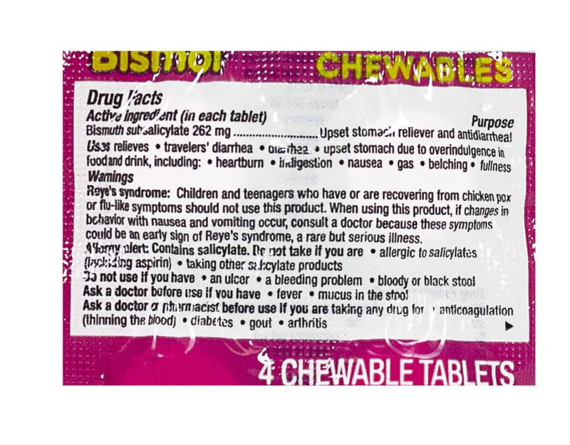 Pepto Bismol Chewables Dispenser - 32 Packs of 4 - Image 4