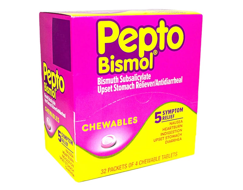 Pepto Bismol Chewables Dispenser - 32 Packs of 4 - Image 1