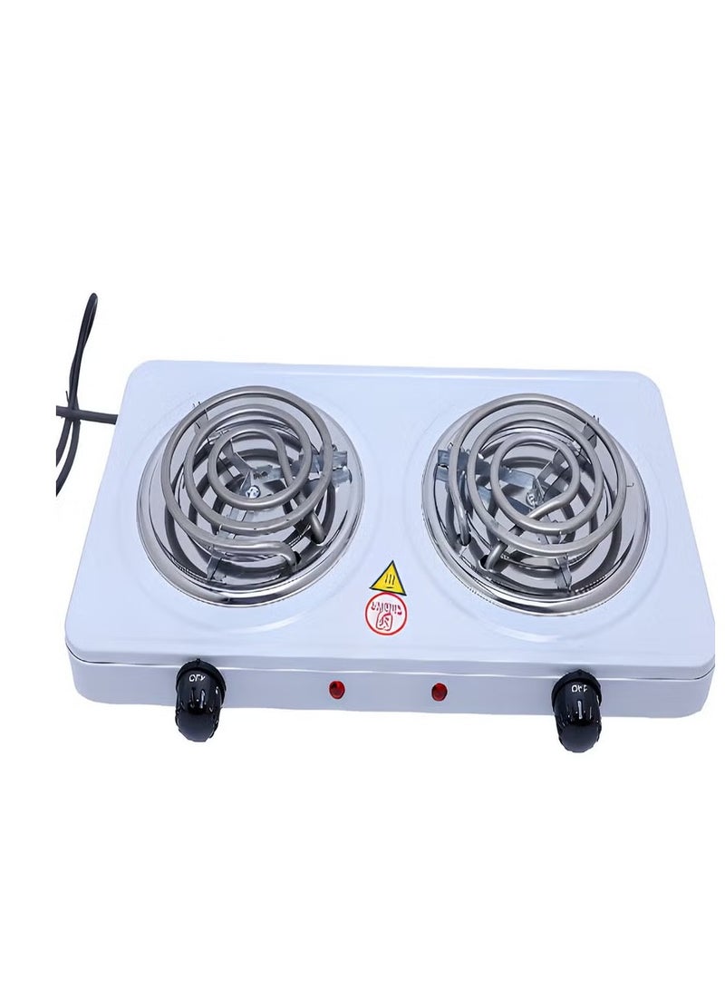 Twomax TM-397 Twomax 2000W Electric Two-Burner Hot Plate with Thermostat Control