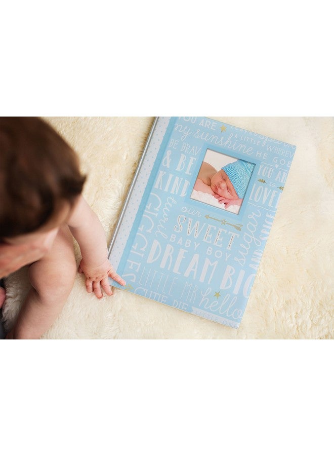 Lil Peach Lil' Peach First 5 Years Baby Memory Book, Newborn Milestone Keepsake Journal Scrapbook, Gift For New And Expecting Parents, 46 Fill In Pages, Blue - Image 2