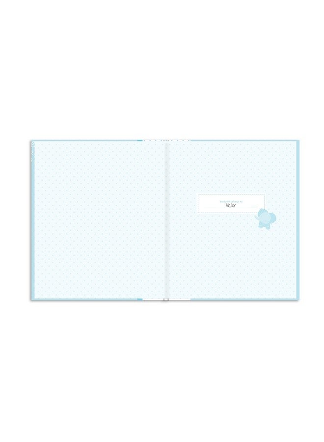 Lil Peach Lil' Peach First 5 Years Baby Memory Book, Newborn Milestone Keepsake Journal Scrapbook, Gift For New And Expecting Parents, 46 Fill In Pages, Blue - Image 3