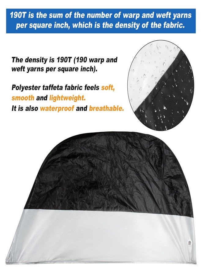 psler Motorcycle Cover Waterproof Outdoor - PSLER Universal Rainproof Snowproof Motorcycle Dust Cover with Lock-Holes and Storage Bag for Heavy Duty Motorbike, Moped, Dirt Bike, 96 x 49 x 41 Inch, XXL - Image 2