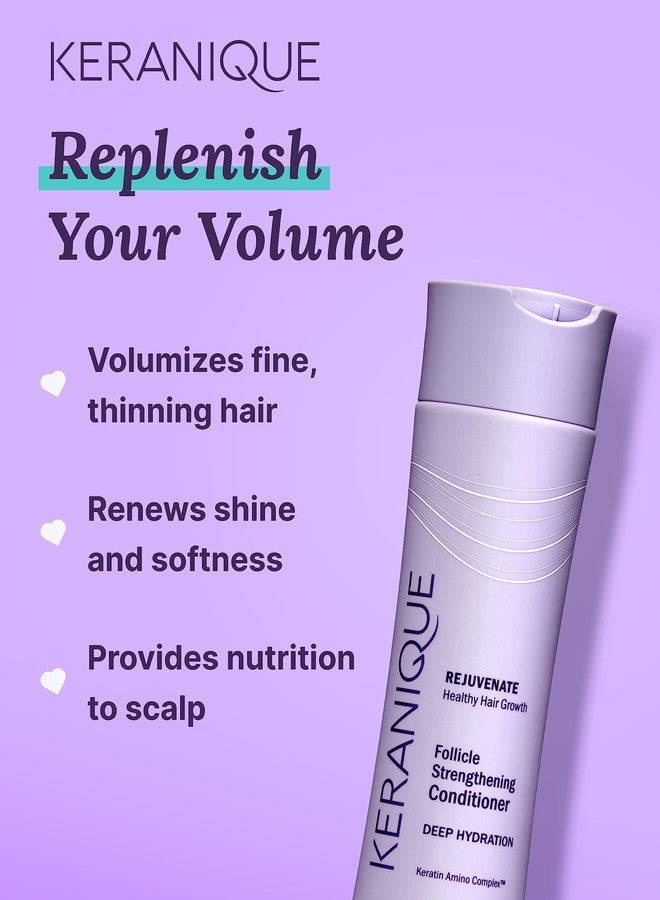 Keranique Keratin Conditioner Deep Hydration for Hair Growth and Thinning Hair, Volumizing, 8 Ounce - Image 4