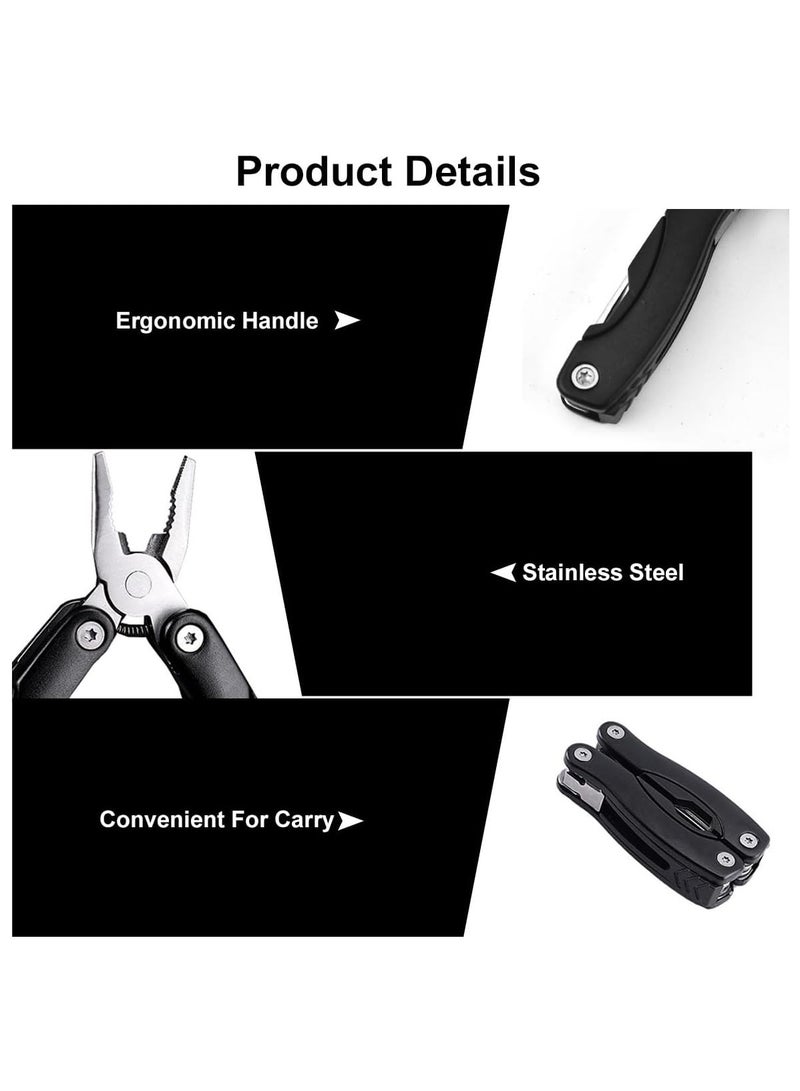 Helweet Multifunctional Pliers, Pocket Tool, Multitool Tool, Folding Pliers, Multi-Tool, Gifts for Men, Foldable Stainless Steel with Portable Bag, for...  - Image 3