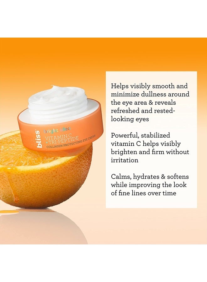 BLISS Vitamin C Eye Cream – Brightening & Hydrating Anti-Aging Treatment with 3-O-Ethyl Ascorbic Acid, Tri-Peptide & Licorice Root – Reduces Fine Lines, Boosts Collagen & Firms, 0.5 fl oz - Image 3