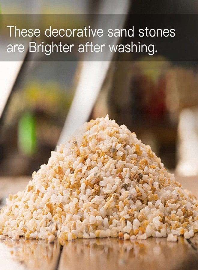 VAYINATO® Natural Decorative Mini River Rock Stones Small Chips Aquarium Gravel Top Dressing Terrarium Sand for Potted Plants, Aquariums, Lanscaping (Gold Sand Rock) (1Kg) by Petzlifeworld - Image 2