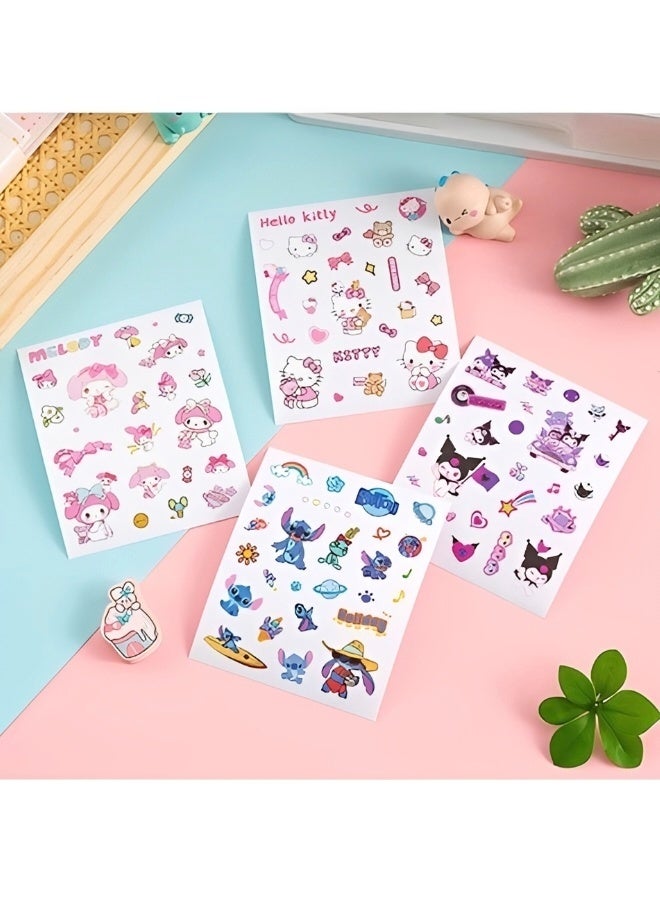 4 Sheets Cute Stickers for Kids Girls Kawaii Cartoon Stickers Waterproof Animal Stickers Funny DIY Decorative Adhesive Sticker for Crafts Scrapbook - Image 4