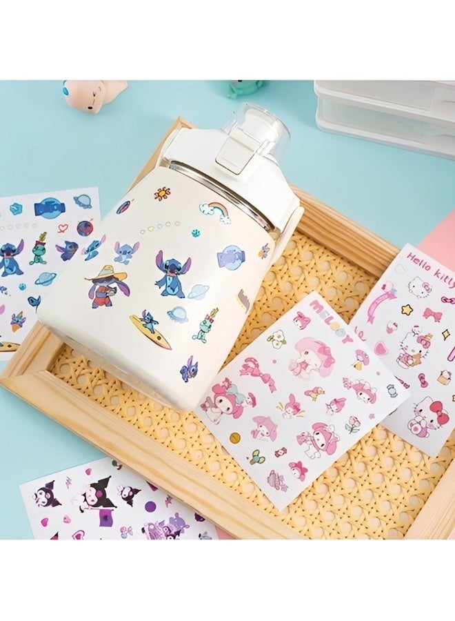 4 Sheets Cute Stickers for Kids Girls Kawaii Cartoon Stickers Waterproof Animal Stickers Funny DIY Decorative Adhesive Sticker for Crafts Scrapbook - Image 3