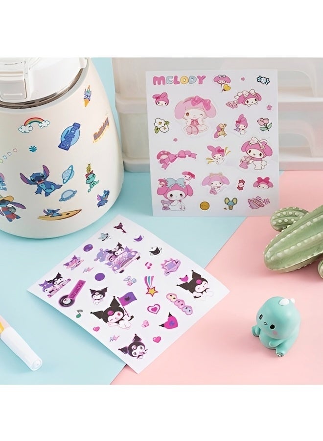 4 Sheets Cute Stickers for Kids Girls Kawaii Cartoon Stickers Waterproof Animal Stickers Funny DIY Decorative Adhesive Sticker for Crafts Scrapbook - Image 5