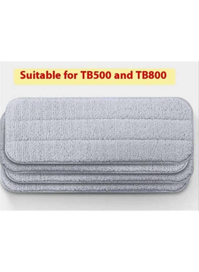 yongsheng 4-Piece Replacement Mop Set Grey 35.5x12cm，Microfiber Steam Mop Pads Compatible with Steam Mop Cleaner - Washable and Reusable Replacement Mop Pads for Floor Cleaning - Image 2