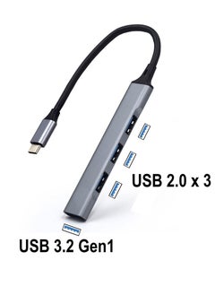 mpBLBERRI 4-in-1 Type-C to (4 USB-A) Ports HUB MpBlberri BLBOT557 - Black & Grey  - Image 3