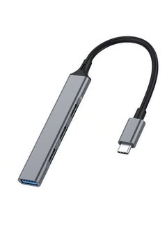mpBLBERRI 4-in-1 Type-C to (4 USB-A) Ports HUB MpBlberri BLBOT557 - Black & Grey  - Image 1