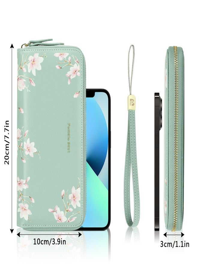 Pomelo Best Womens Wallet RFID Blocking, Green, Young，elegant - Image 5