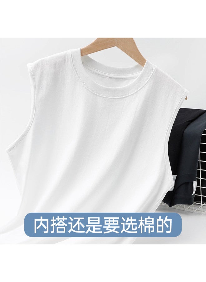 LANG SHA Women'S Layering Undershirt, Anti-Peep Round Neck Camisole Top Sleeveless - Image 5