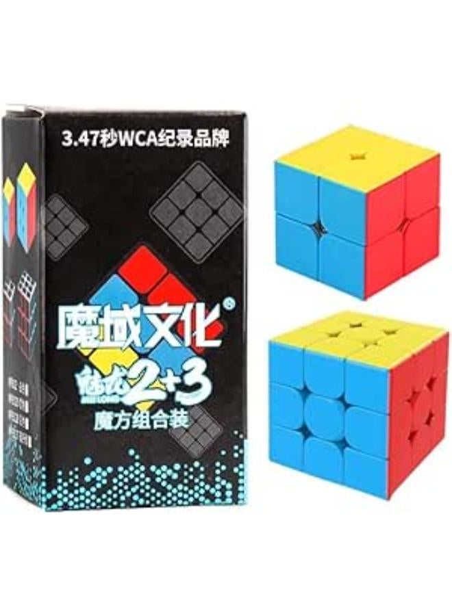 مجموعة مكعبات السرعة MoYu Meilong 2x2 3x3 مكعب سحري احترافي Meilong 2+3 2 في 1