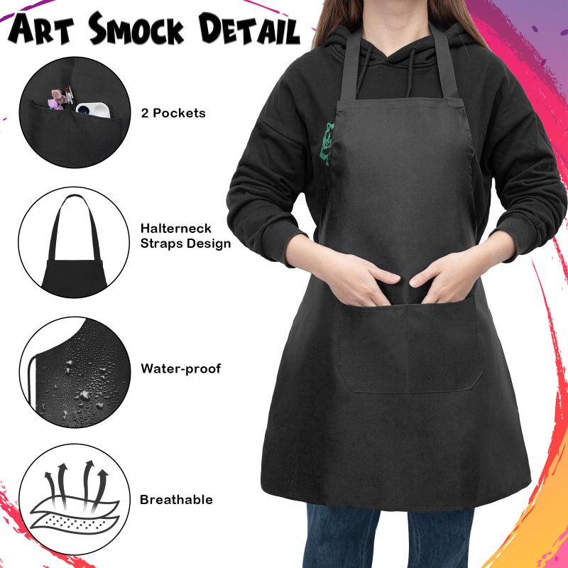 VOCHIC 2 Pack Sip and Paint Kit Blank Canvas Couples Date Night Painting Party Set with Easels Acrylic Paint Brushes Art Drawing Supplies for Adults Kids Students Artists Beginner(8x10in) - Image 5