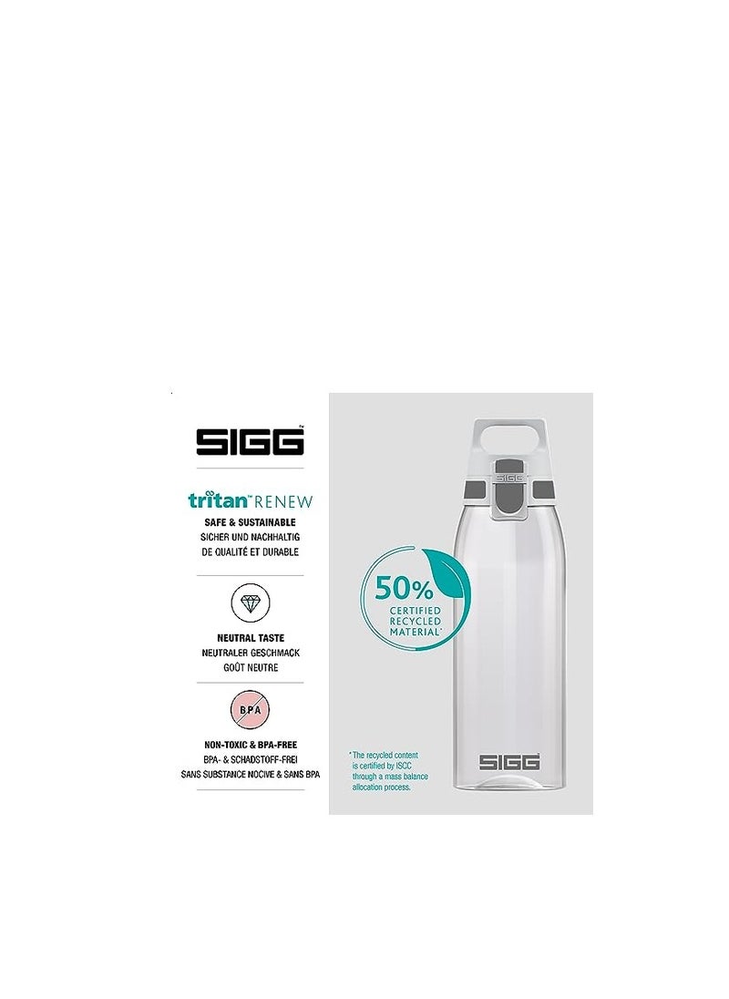 SIGG Total Colour Transparent Water Bottle (1 L), BPA-Free Drinks Bottle Crafted from Tritan, Lightweight and Lidded Leak-Proof Plastic Bottle - pzsku/Z0BFC403E3776A257FE68Z/45/_/1697781862/13f994da-bdac-4341-84ad-1952120e33cc