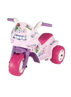 Peg Perego Mini Fairy Ride On Fun Stylish Rechargeable Battery Operated Motorcycle Bike-Pink  - Image 1