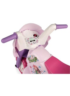 Peg Perego Mini Fairy Ride On Fun Stylish Rechargeable Battery Operated Motorcycle Bike-Pink  - Image 2