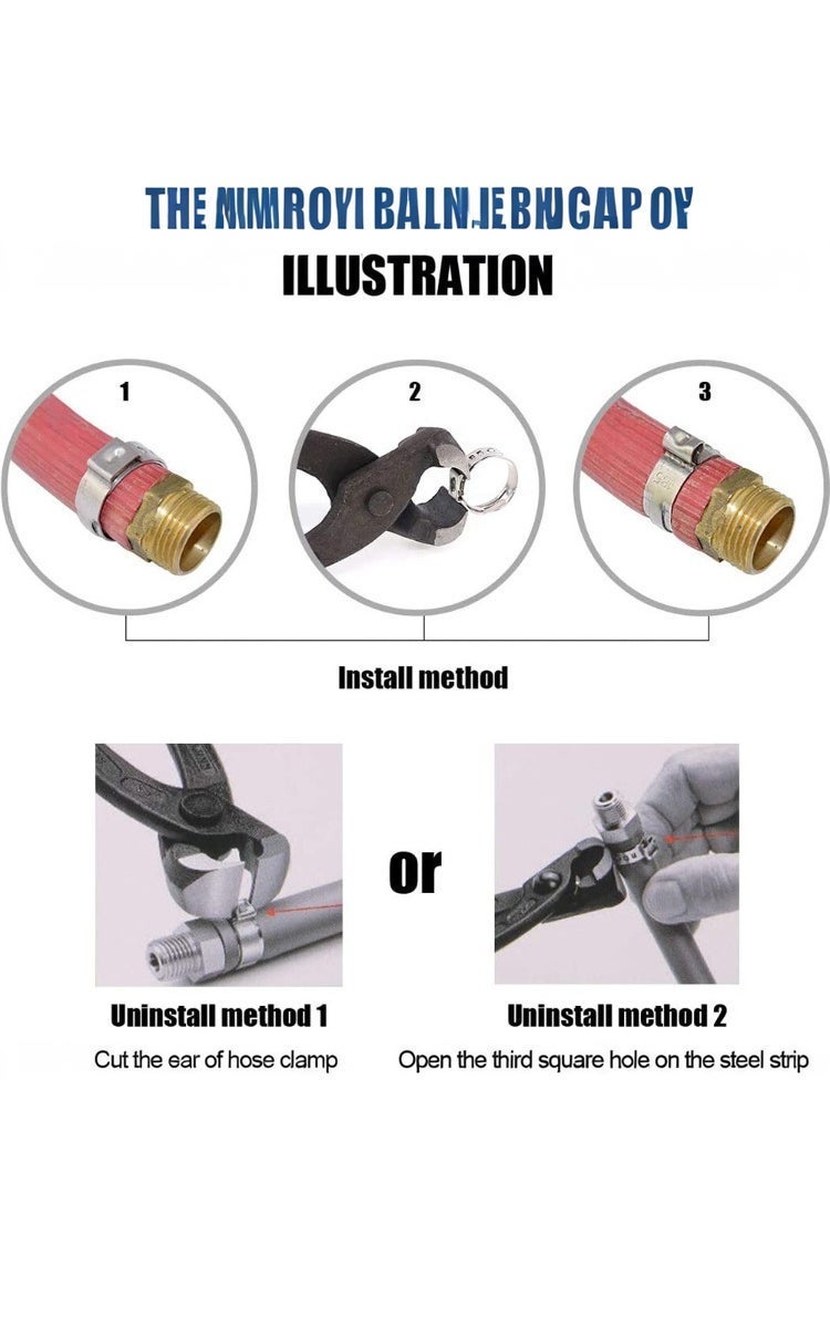 kashemano 80Pcs Stainless Steel Single Ear Hose Clamps, 1/4"-15/16" 304 Pex Pinch Clamp Assortment Kit - Image 4